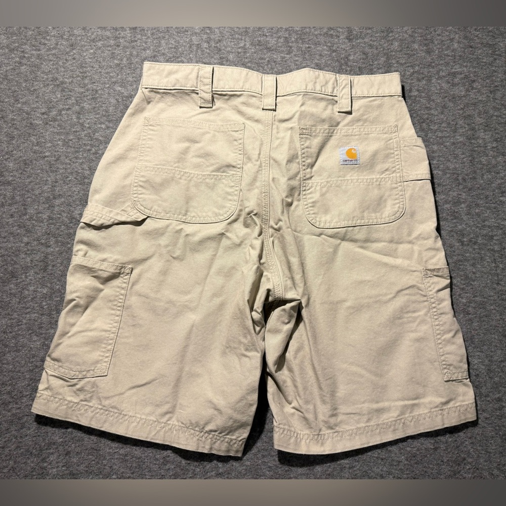 Carhartt Carpenter Khaki Shorts mens 34 beige tan work comfort cotton B147 nice!